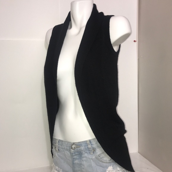 Cotton On Black Sleeveless Circular Long Cardigan - Picture 2 of 9